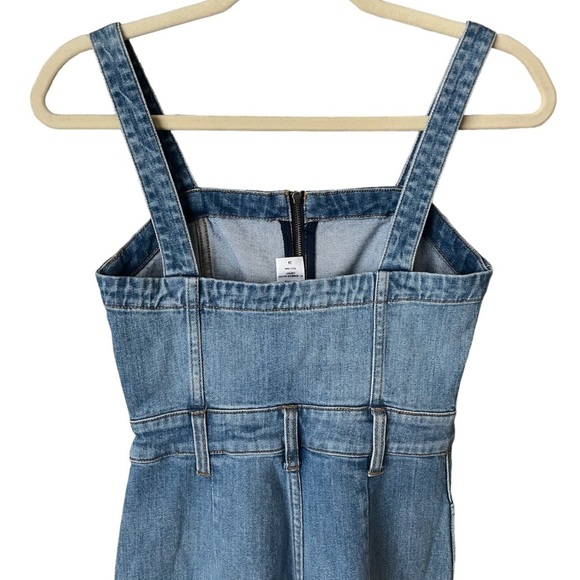 Alice + Olivia Size 24 Gorgeous Gaucho Love Me Denim Cropped Wide Leg Jumpsuit - Picture 5 of 10